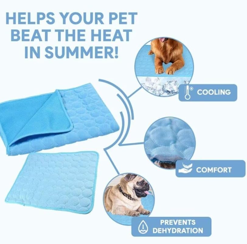 Breathable Self-Cooling Ice Silk Pet Mat for Summer
