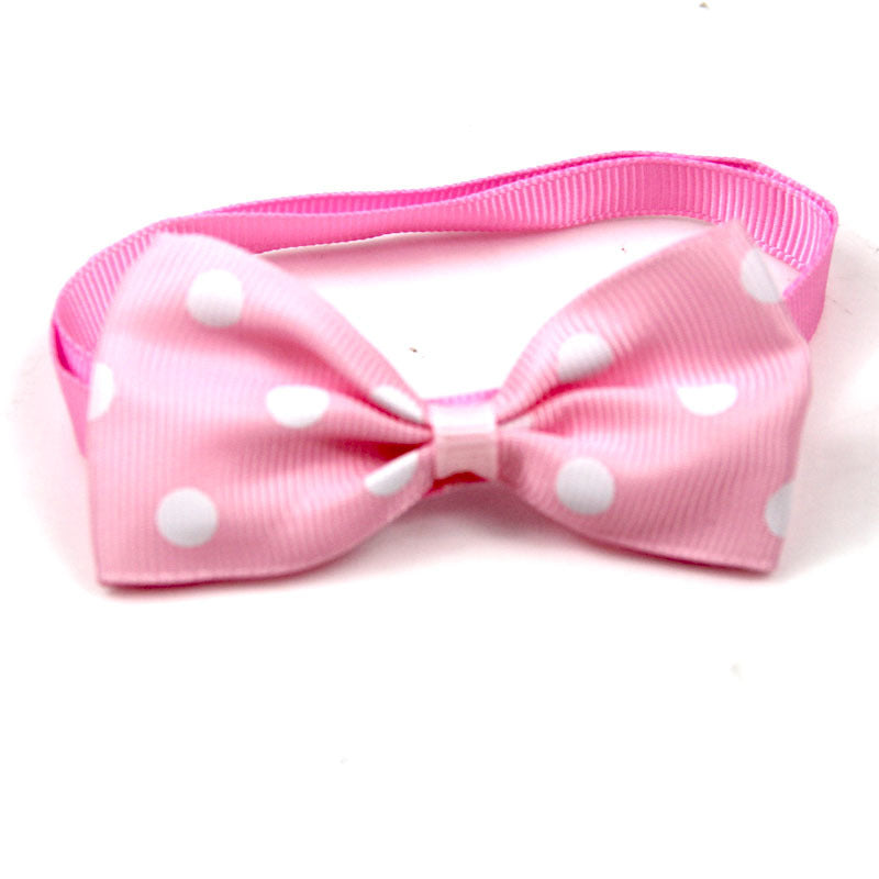 Adjustable Dot Bow Tie Accessory, for dogs and cats.