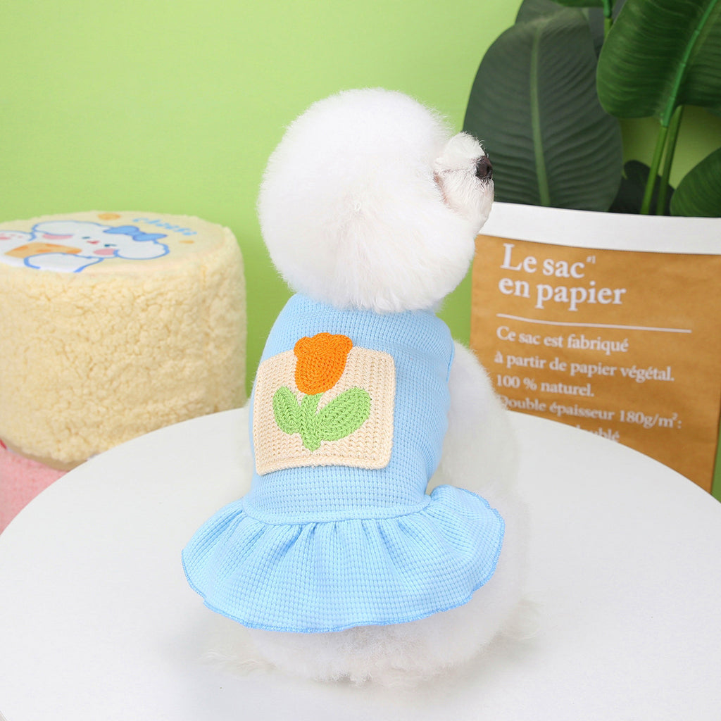 Princess-Style Cotton Pocket Skirt, for dogs.