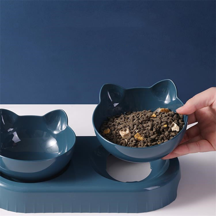 Raised Double Food Bowl, for dogs and cats.