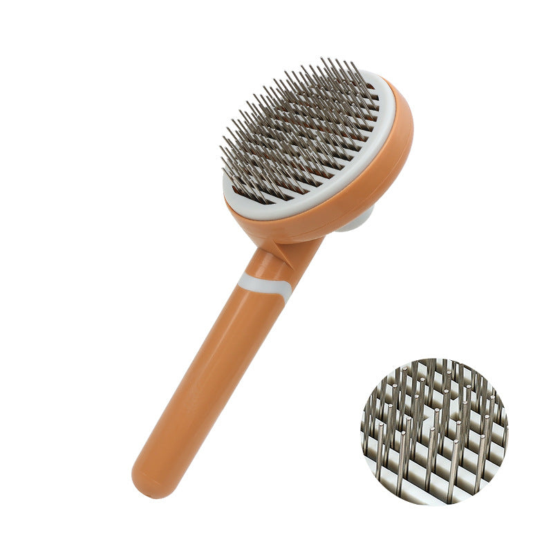 Self-Cleaning Pet Grooming Comb for Loose Hair, for dogs and cats.