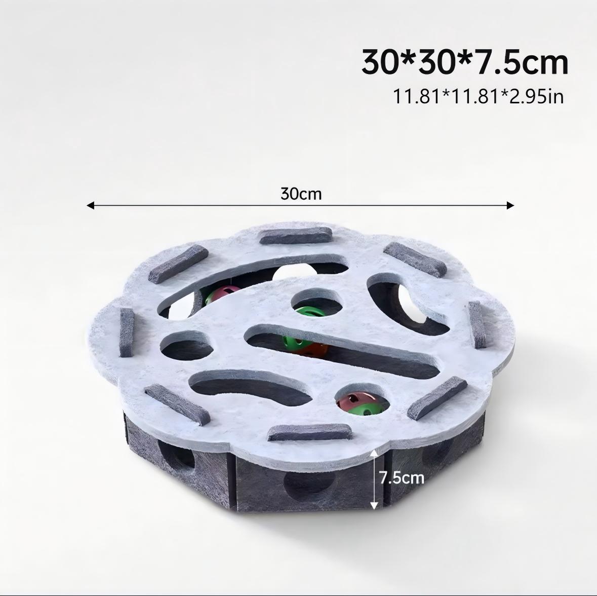 Interactive Cat Puzzle Toy With Maze Tunnel, Bell Ball & Pathways - No Batteries Needed, Durable Felt Construction - Mental Stimulation & Hunting Exercise For Indoor Cats