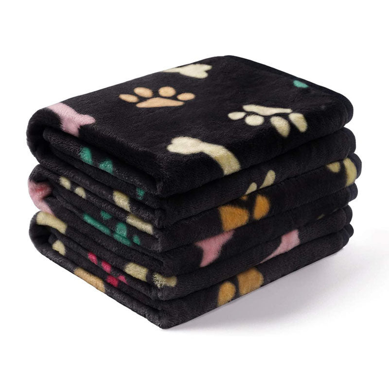 Confetti Paw Print Fleece Blanket for Dogs and Cats