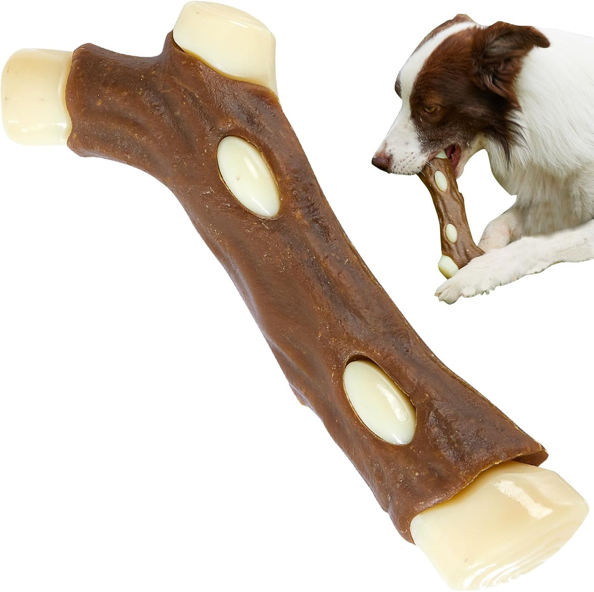 Nylon Chew Bone for Aggressive Dog Chewers, Beef Flavor, for dogs.
