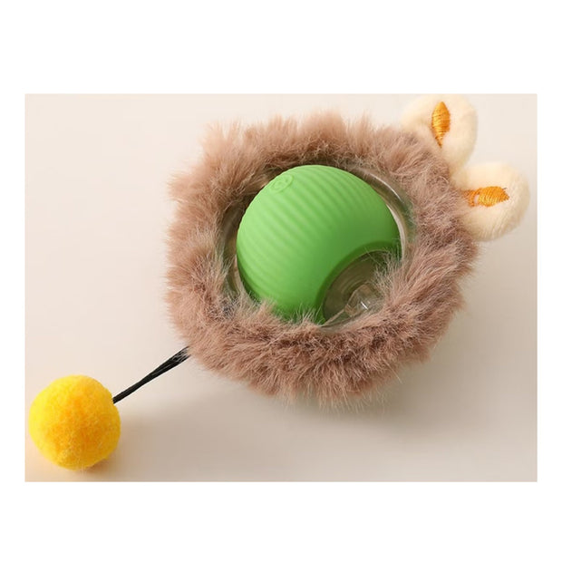 Interactive Self-Rotating Cat Ball – LED Auto-Play Toy – pet wearing