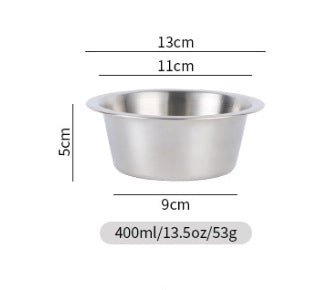 Large-Capacity Stainless Steel Water Bowl, for dogs and cats.