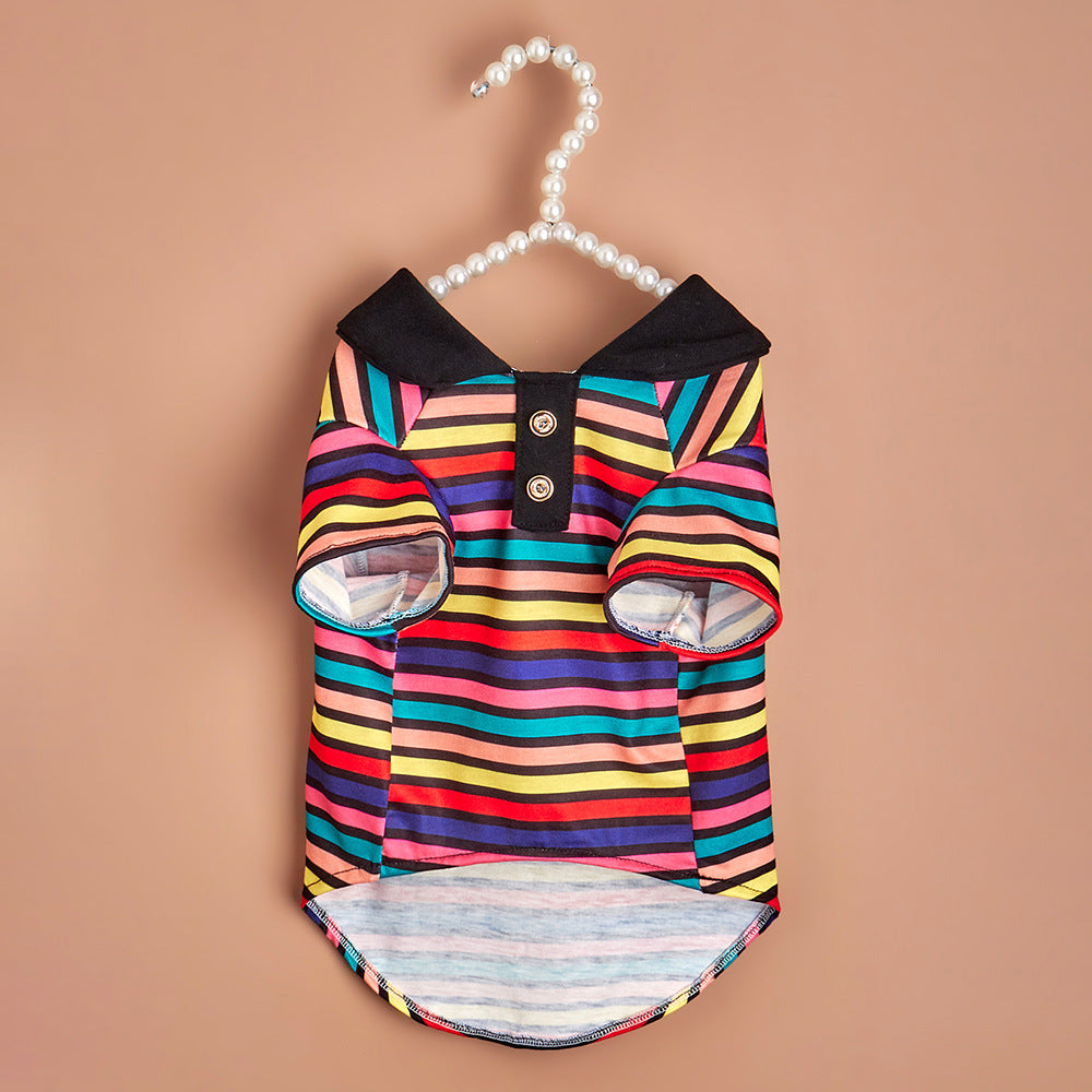 Striped Polo-Style Shirt, for dogs.