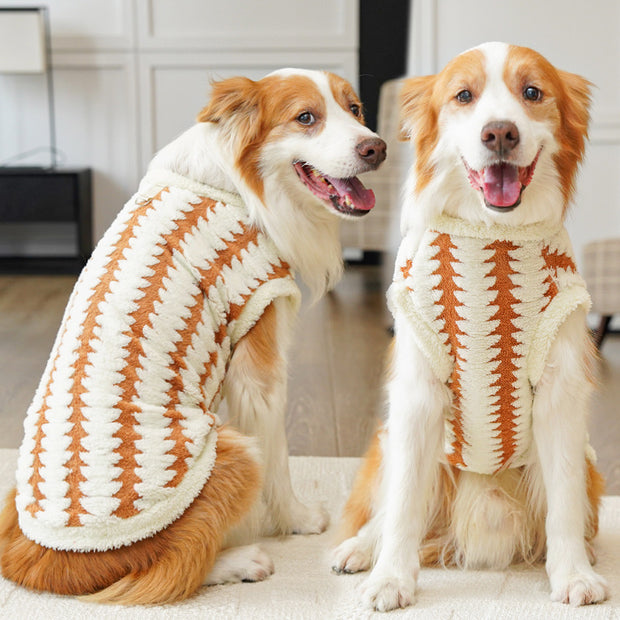 Fleece Dog Sweater for Golden Retrievers – Warm Winter Hoodie – size reference