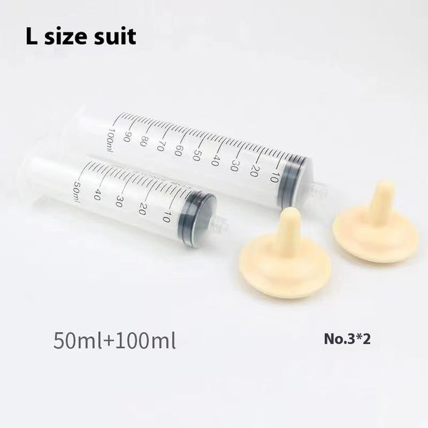 Kitten & Puppy Nursing Bottle Set – Silicone Feeding Syringe – size reference