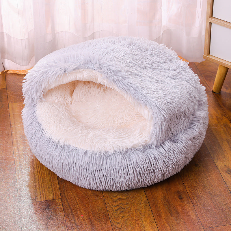 Semi-Enclosed Warm Kennel Bed, for dogs.
