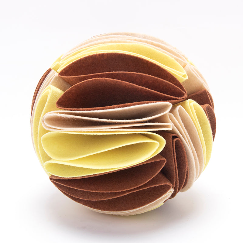 Foldable Snuffle Ball Feeding Toy, for dogs and cats.