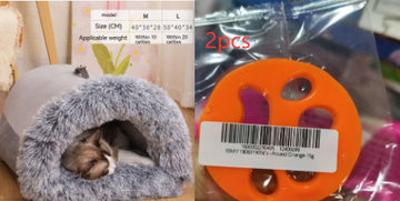 Portable Warm Pet Nest – Moisture-Proof Plush Bed for Cats & Dogs – features