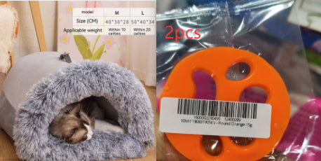 Portable Warm Pet Nest – Moisture-Proof Plush Bed for Cats & Dogs – features
