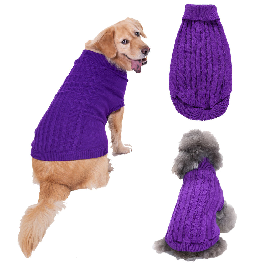 Solid Color Acrylic Sweater for Puppies and Small Dogs