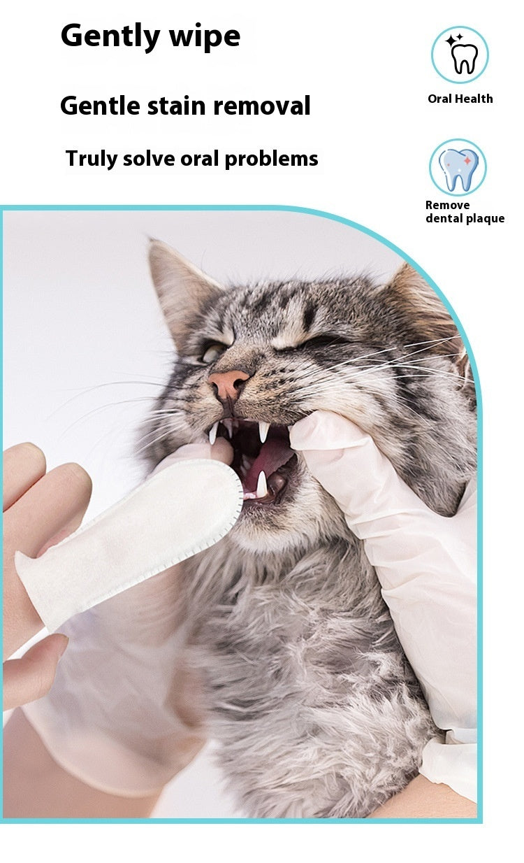 Cat And Dog Universal Oral Cleaning Supplies Anti-halitosis Cleaning Teeth Finger Stall - kindoPet