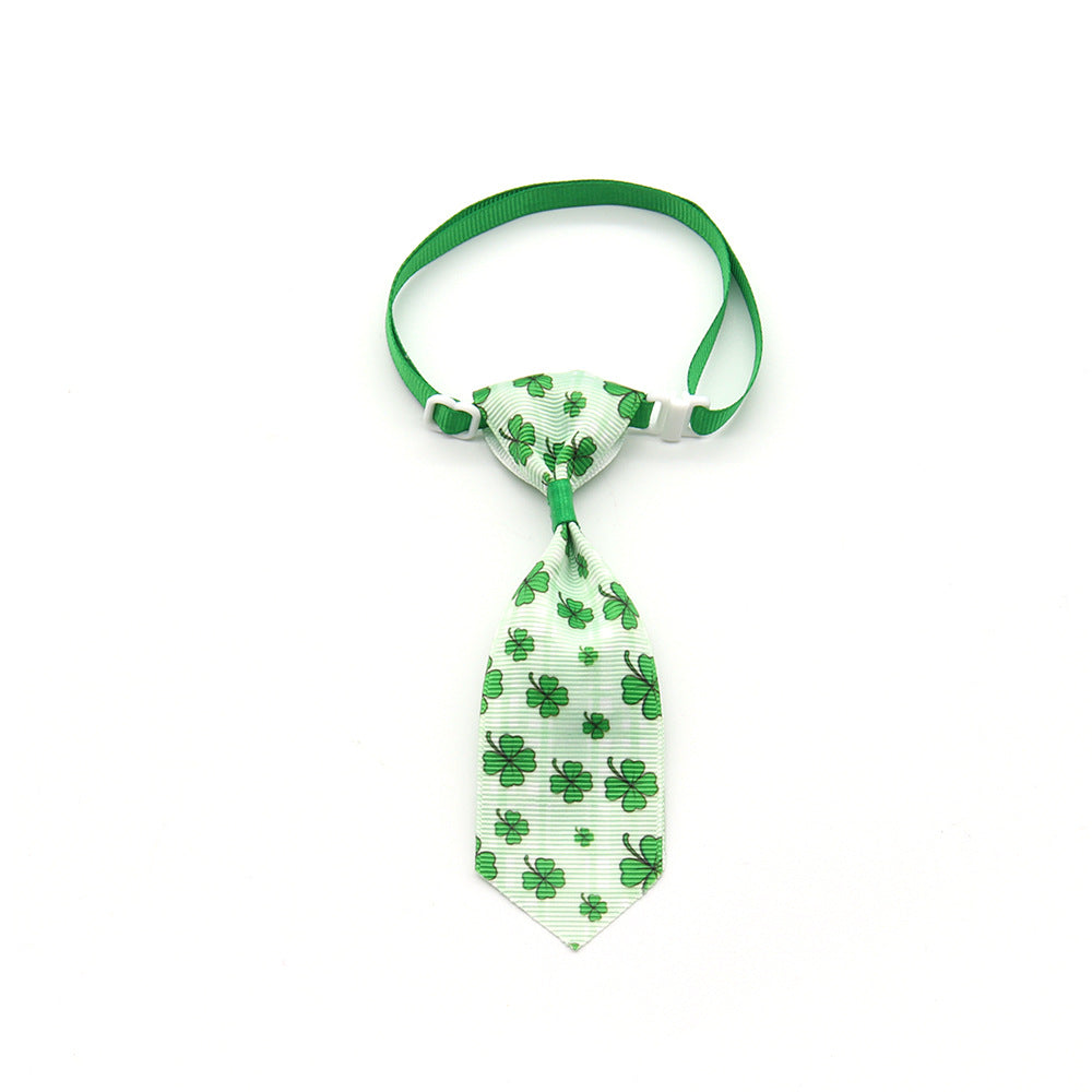 St. Patrick's Four-Leaf Clover Bow Tie, for dogs and cats.