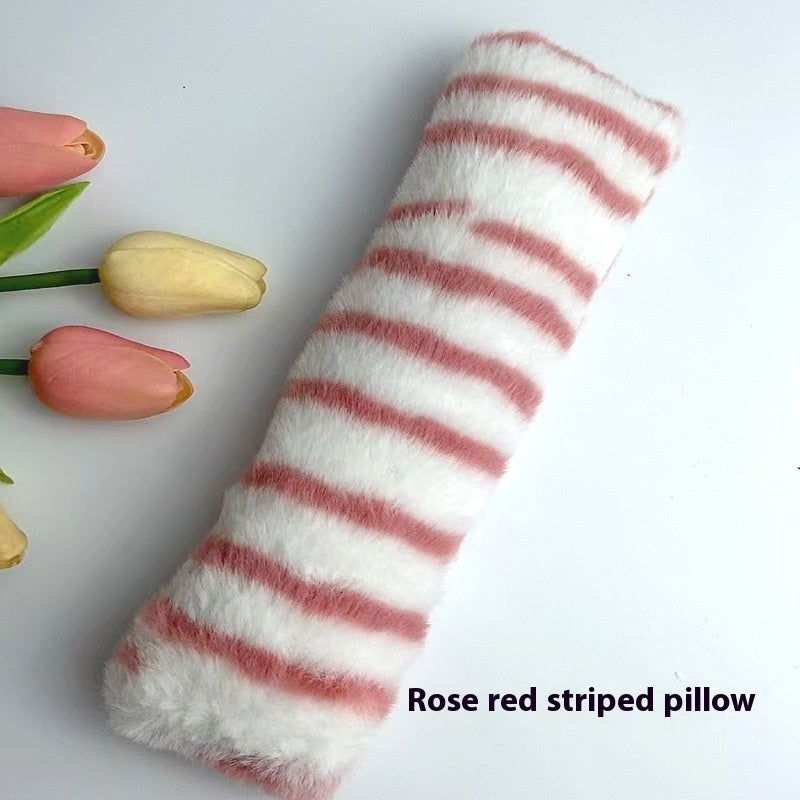 Popular Plush Colorful Stripe Pet Pillow