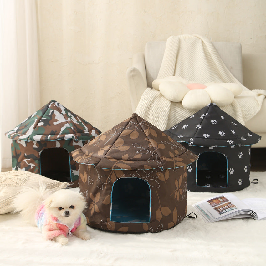 Cold-Weather Dome Tent Bed, for dogs and cats.