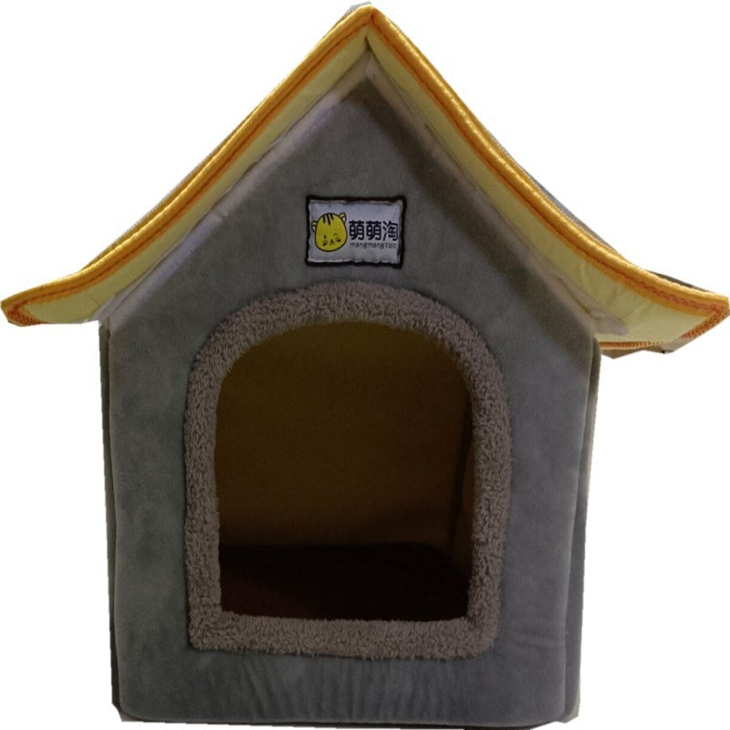 Removable and Washable Winter Dog House Bed, S or M, for dogs.