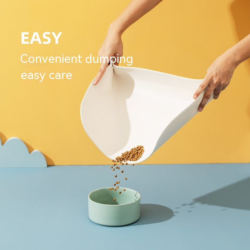 PU Leather Non-Slip Placemat, for cats.