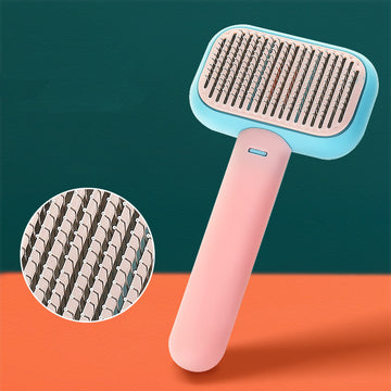 Stainless Steel Pet Dematting Brush – Open-Knot Grooming Comb – size reference