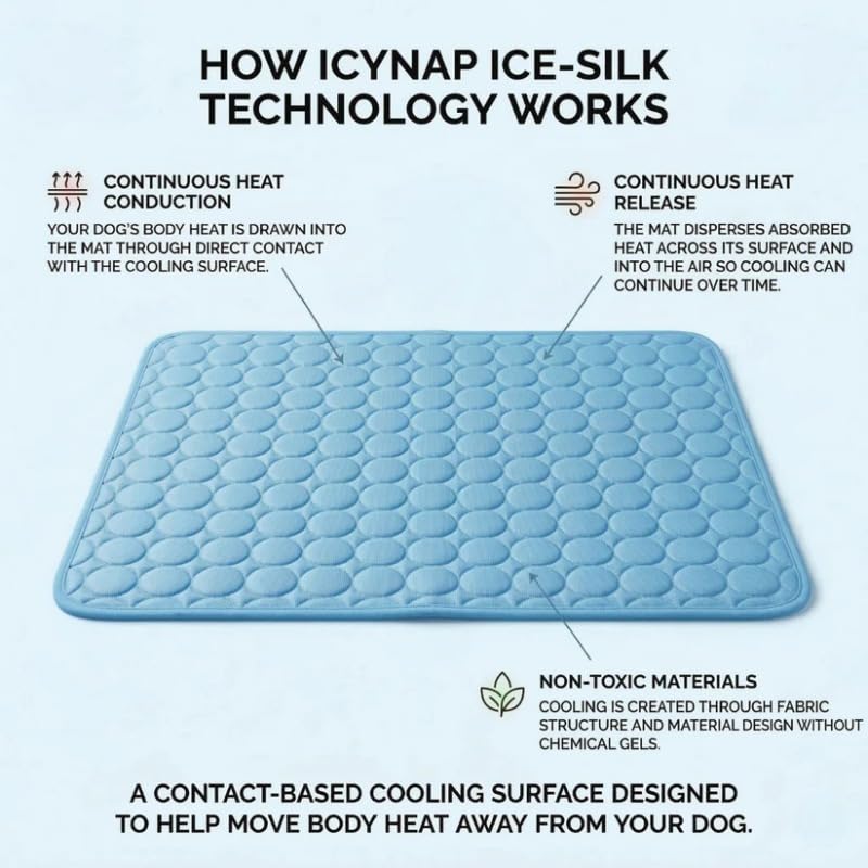 Breathable Self-Cooling Ice Silk Pet Mat for Summer