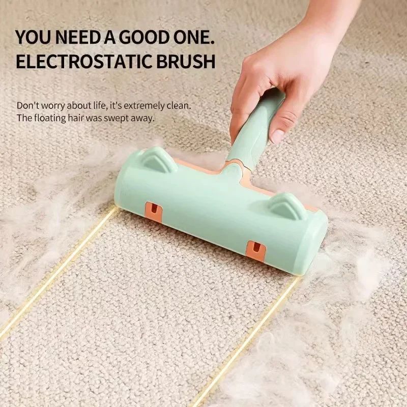 Two-Way Static Hair Removal Brush for Home and Pets, for dogs and cats.