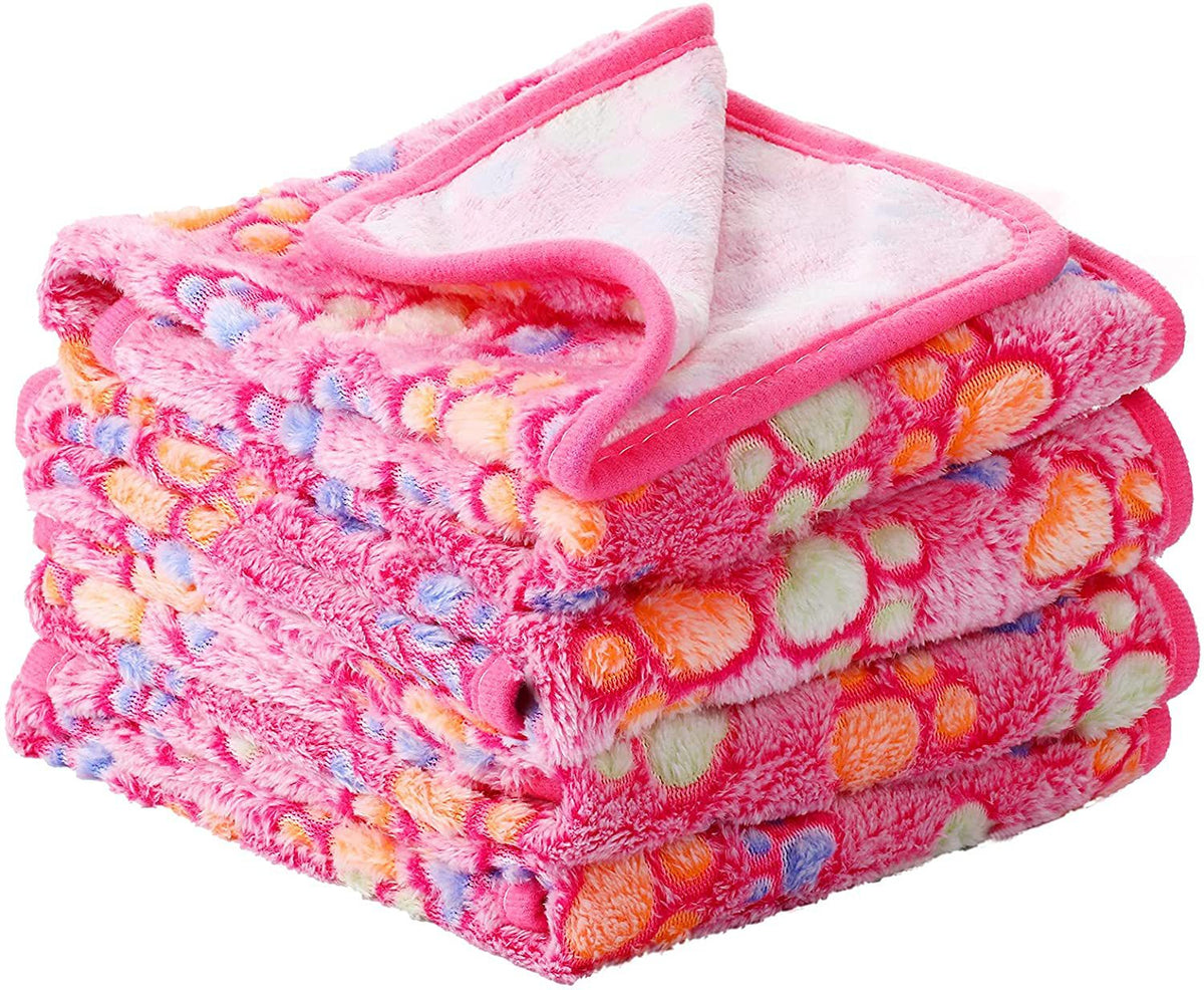 Cozy Soft Coral Fleece Blanket for Dogs and Cats
