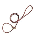 Braided Cowhide Leather Training Leash, for dogs.