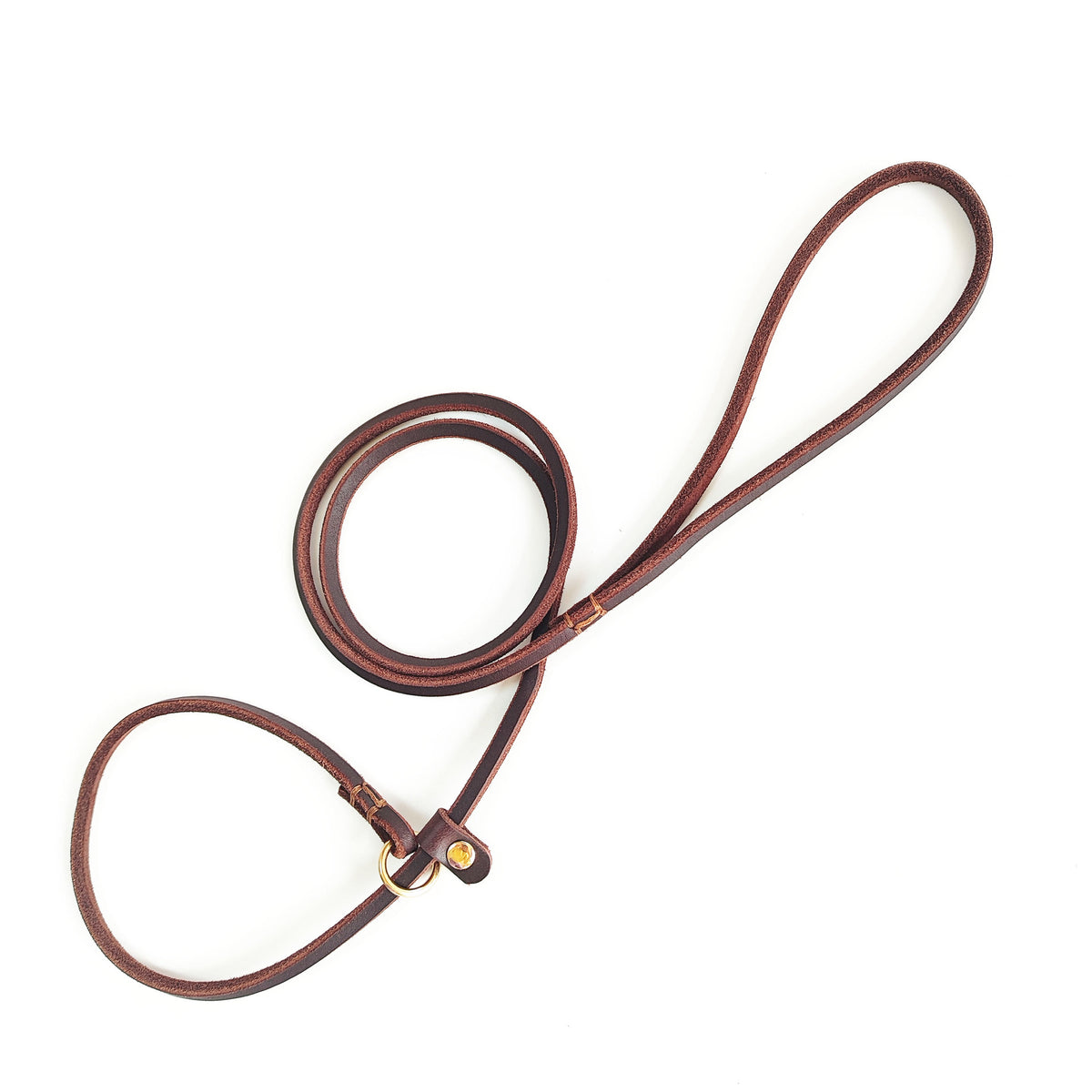 Braided Cowhide Leather Training Leash, for dogs.