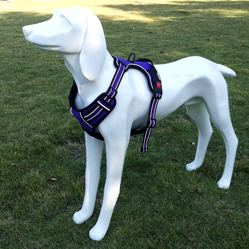 Adjustable Oxford Cloth Chest Harness Vest, for dogs.