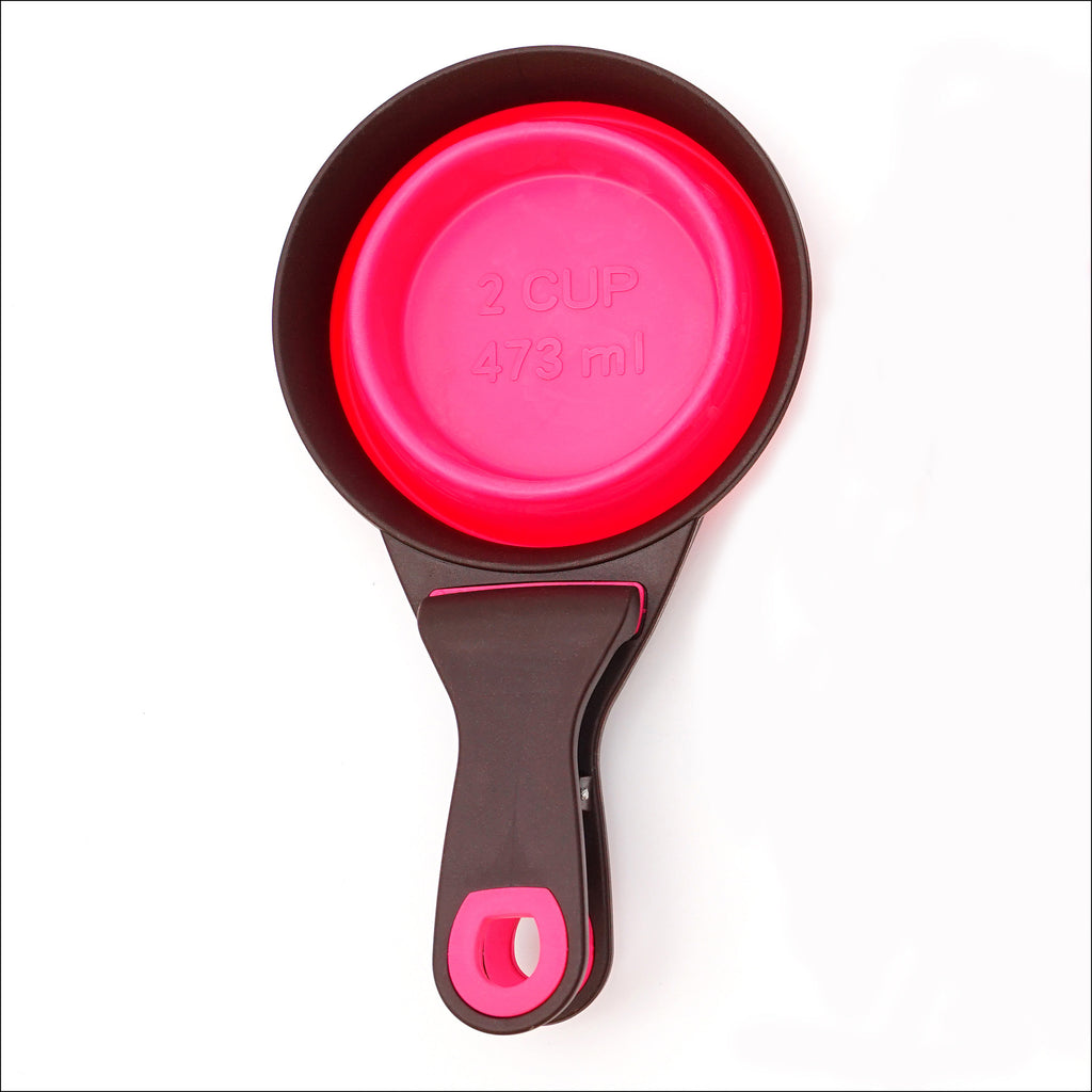 Folding Travel Bowl and Measuring Scoop, for dogs and cats.