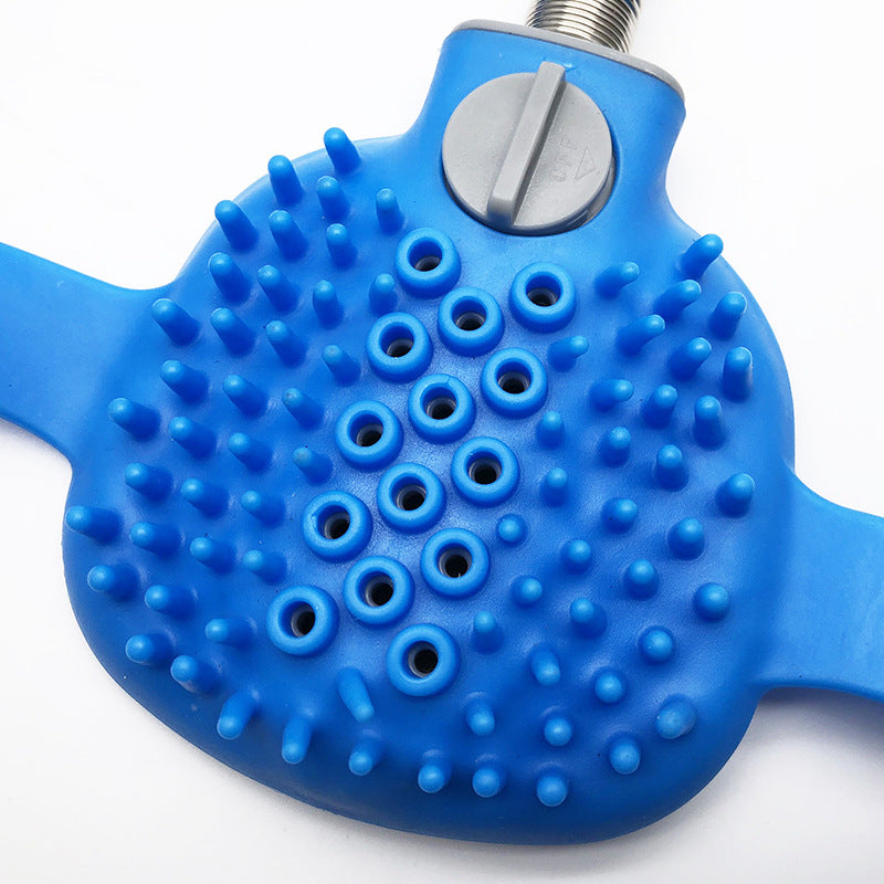Outdoor Shower Bath Brush with Hose Attachment