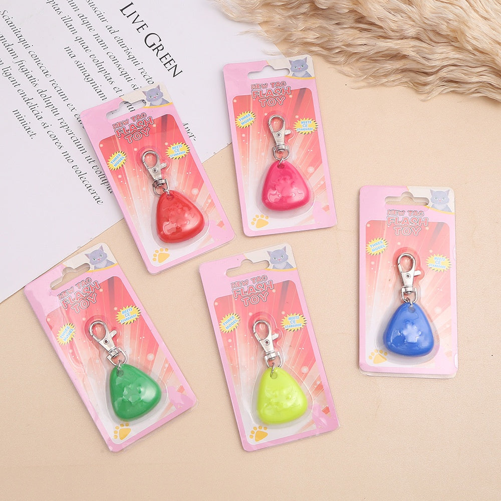 Silicone Triangle Pendant with Glow Accent, for dogs.