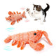 Electric Jumping Shrimp Cat Toy – USB Plush Lobster