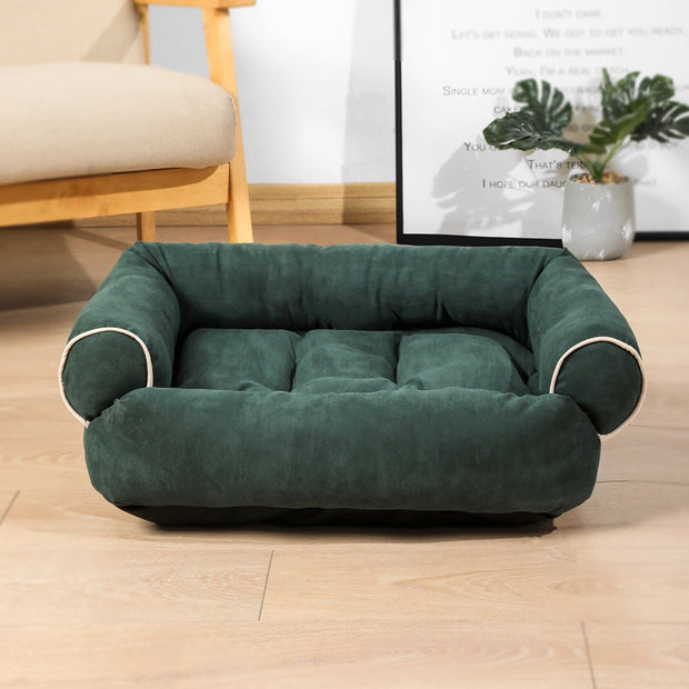 Plush Dog Sofa Sleeping Bag – Warm Enclosed Pet House Kennel – lifestyle photo