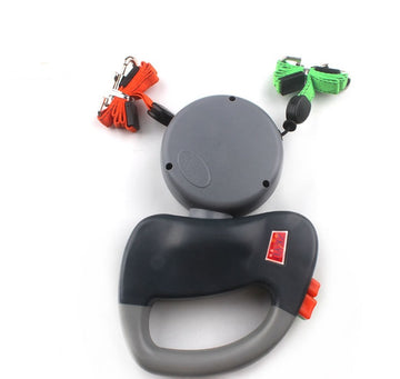 Retractable Dual Dog Leash – Tangle-Free 360° Swivel Double Walking Leash – lifestyle photo