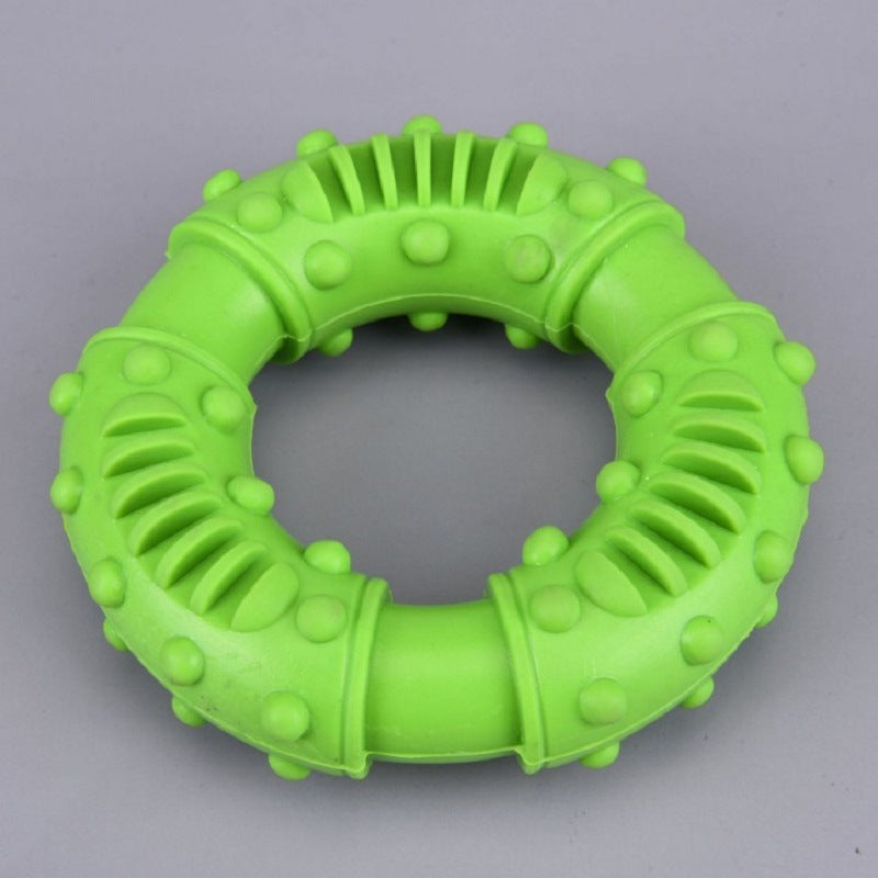 Rubber Donut Chew Ring Toy for All Dog Breeds to Gnaw, for dogs.