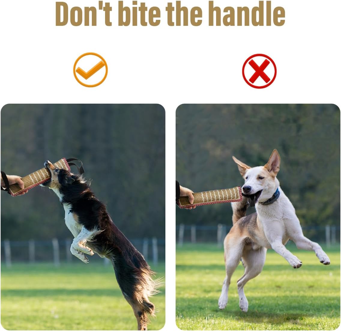 Jute Tug Toy for Interactive Dog Training Play, for dogs.