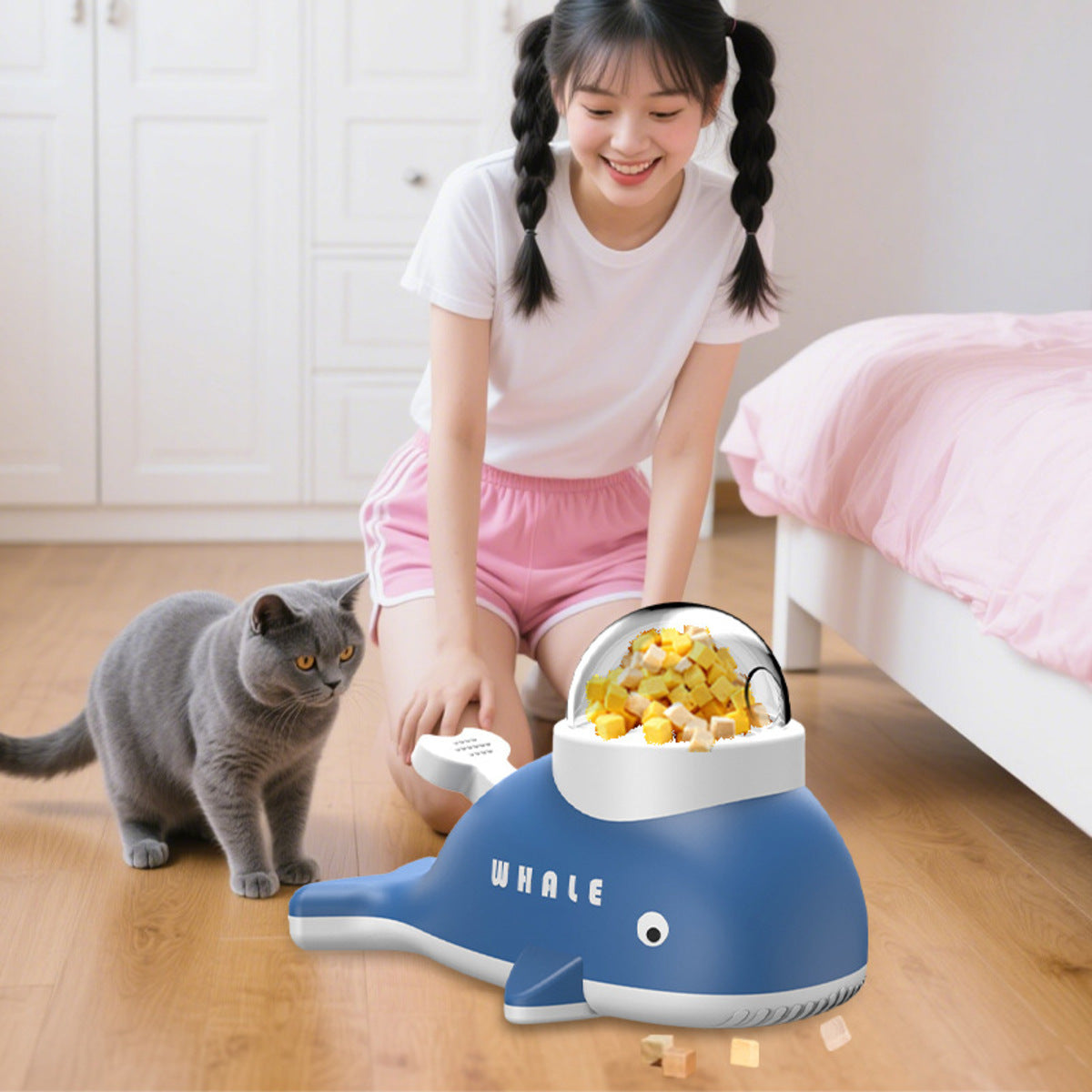 Whale Slow Feeder Puzzle Toy, for dogs and cats.