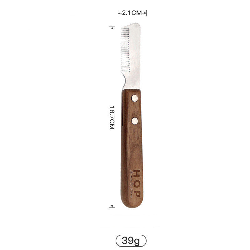 Solid Wood Antique-Style Grooming Comb, for dogs and cats.