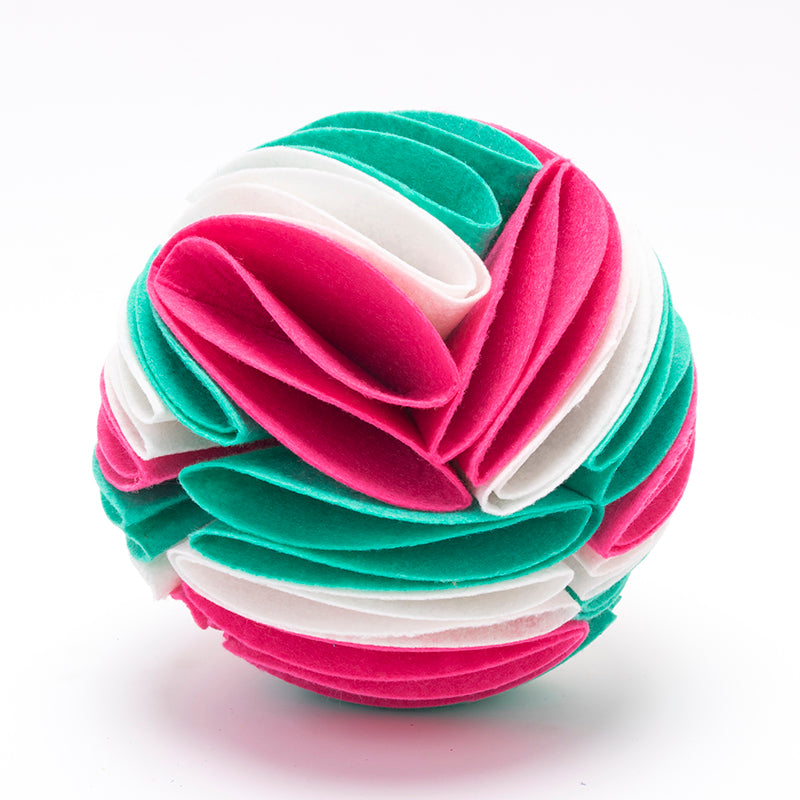 Foldable Snuffle Ball Feeding Toy, for dogs and cats.