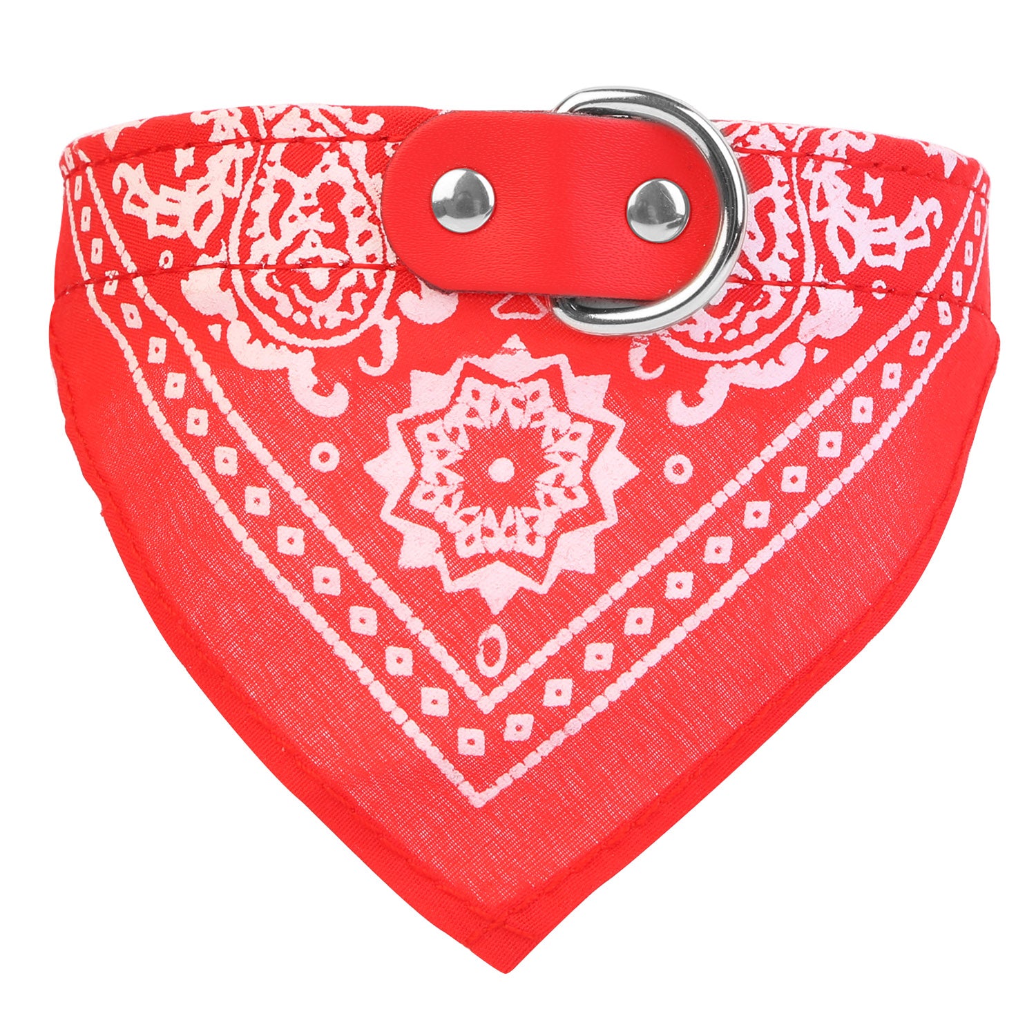 1Pc Adjustable Bandana Leather Pet Collar Triangle Scarf
