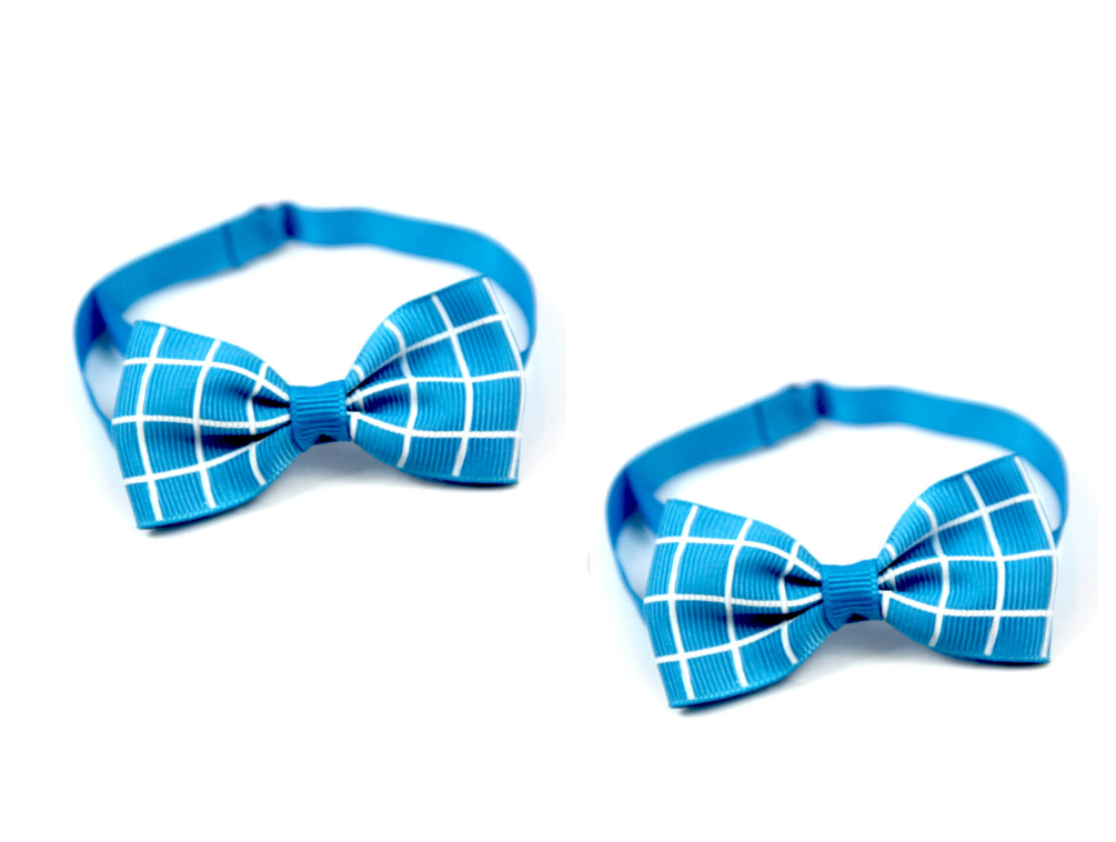 Plaid Bow Tie Collar Accessory for Dogs and Cats