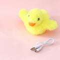 USB Rechargeable Interactive Vibrating Duck Toy for Cats