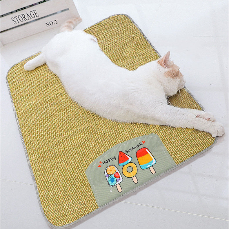 Cooling Rattan Weave Sleeping Mat for Dogs and Cats