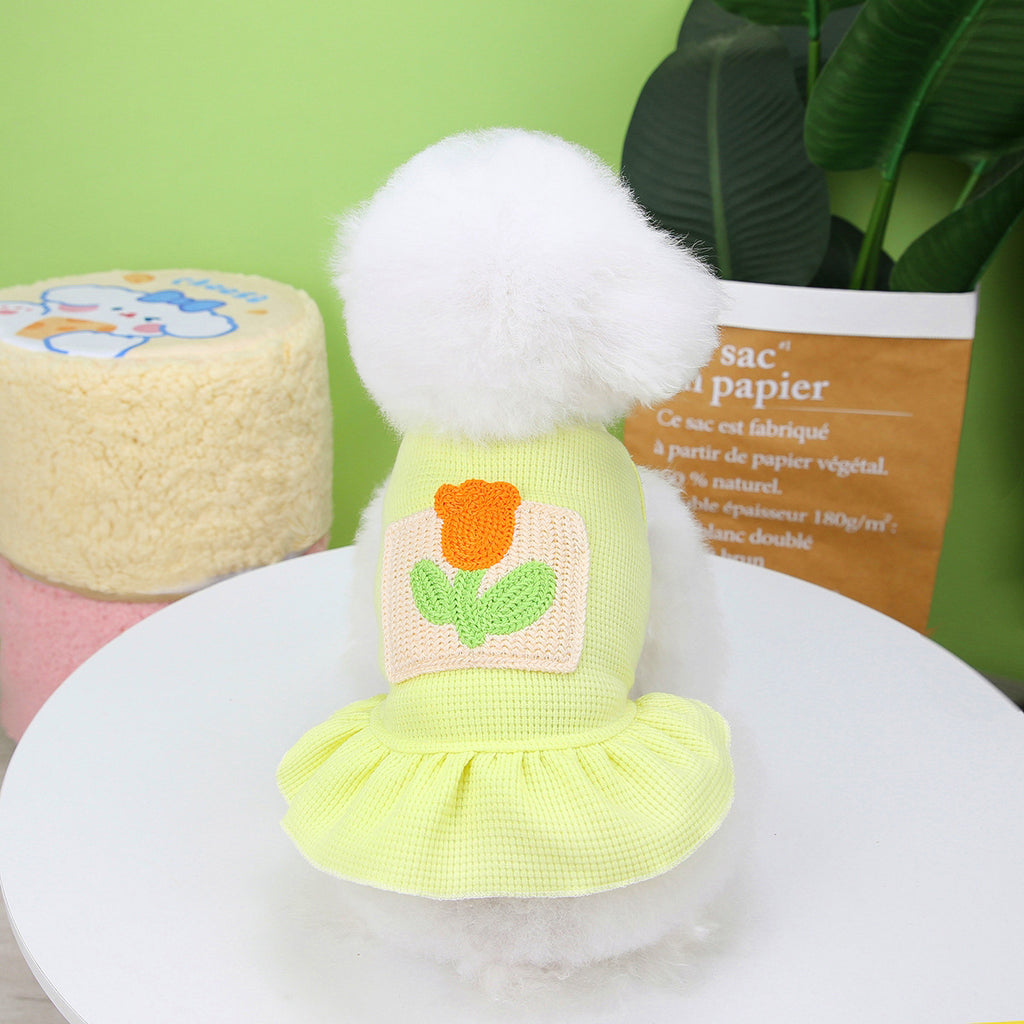 Princess-Style Cotton Pocket Skirt, for dogs.