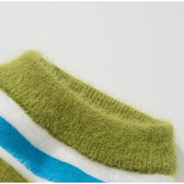 Striped Dog Sweater – Cozy Autumn Winter Knit for Small & Medium Dogs – size reference