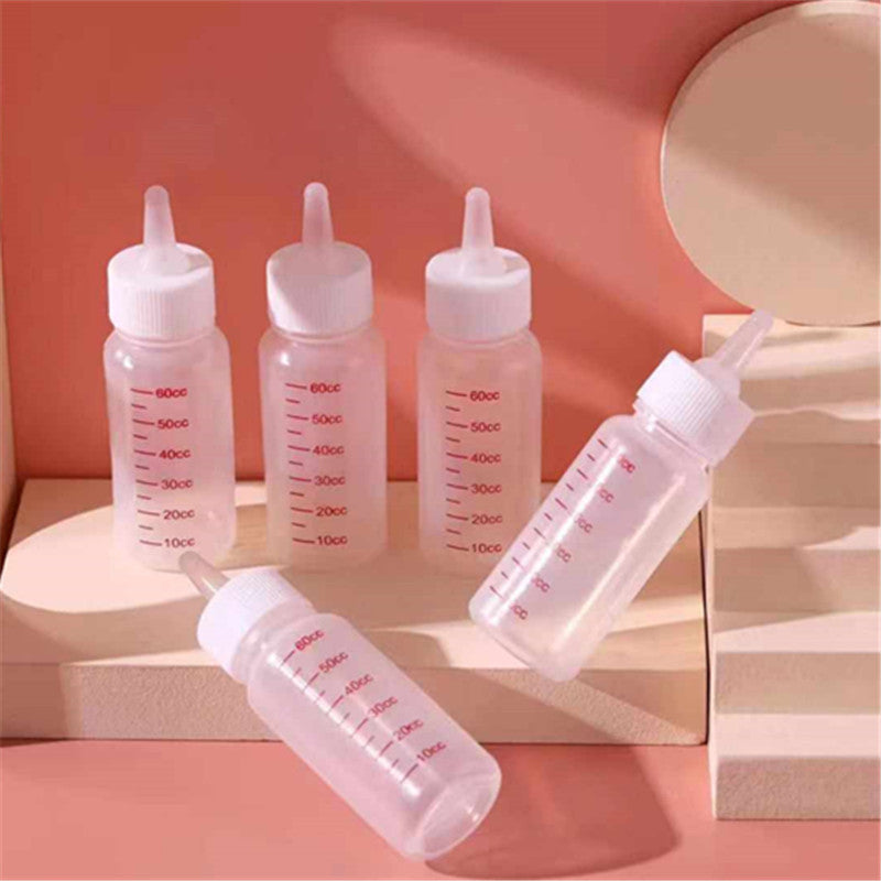 Silicone Feeding Bottle Set, for dogs and cats.