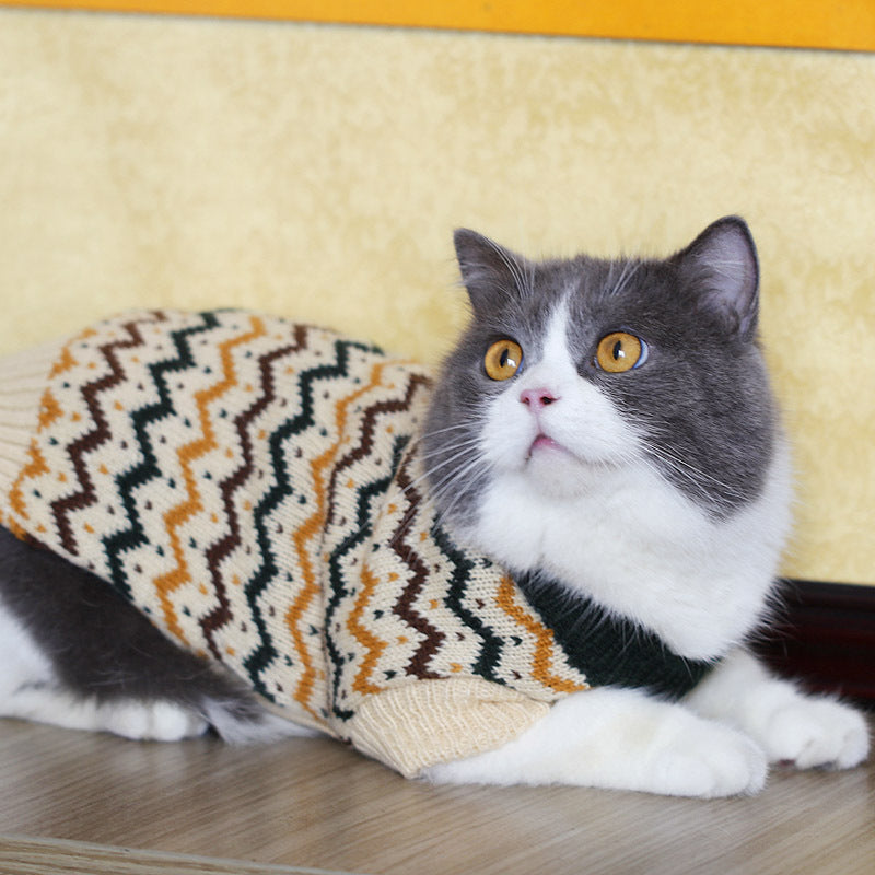 Bulky Acrylic Knit Sweater, for cats.